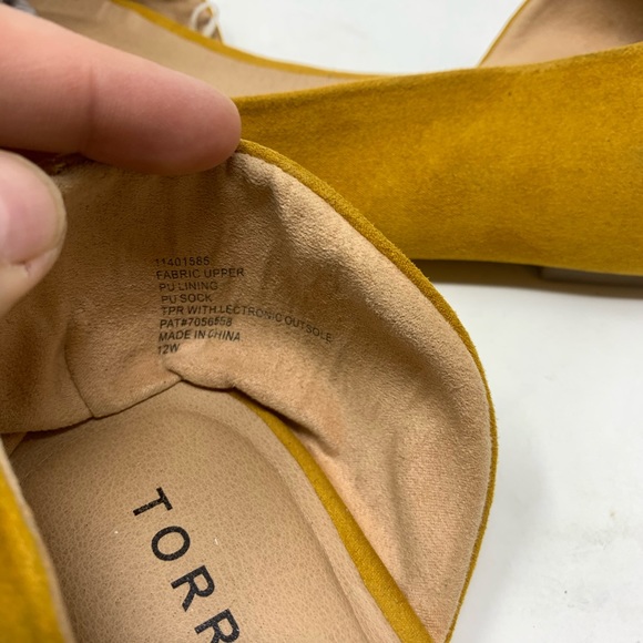 Torrid | Mustard Yellow Bow Ballet Flats Size 12W - Picture 7 of 8